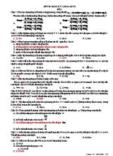 Đề thi học kì I Vật lí lớp 12 - Đề số 6 - Năm học 2016-2017
